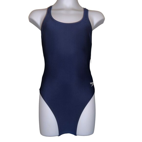 Speedo Other - NWT Speedo Pro LT One Piece Swimsuit Womens 26 Solid Navy Blue Compression